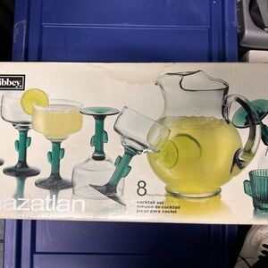 Libbey Mazatlan 8-Piece Green Cocktail Set